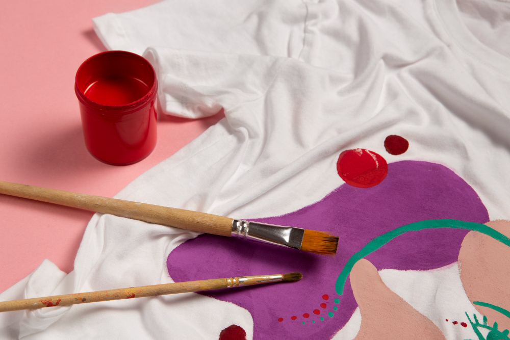 Como tingir roupas desbotadas para ficarem novas? 5 pintar roupas com tinta de tecido 2